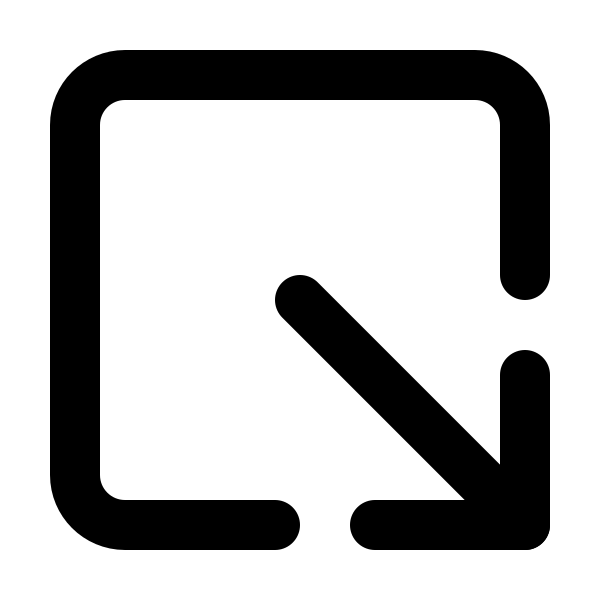 Square Arrow Out Down Right