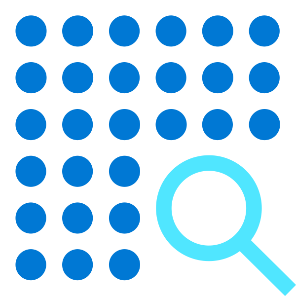 Square Dark Blue Circles Search Vector