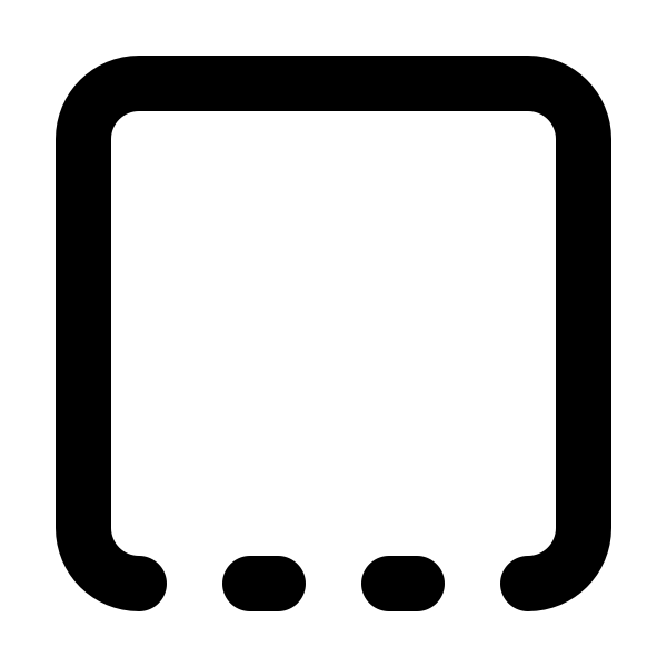 Square Dashed Bottom
