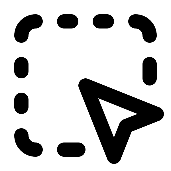 Square Dashed Mouse Pointer