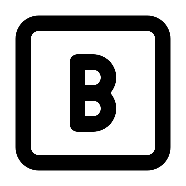 Square Letter B