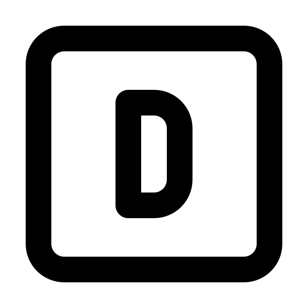 Square Letter D