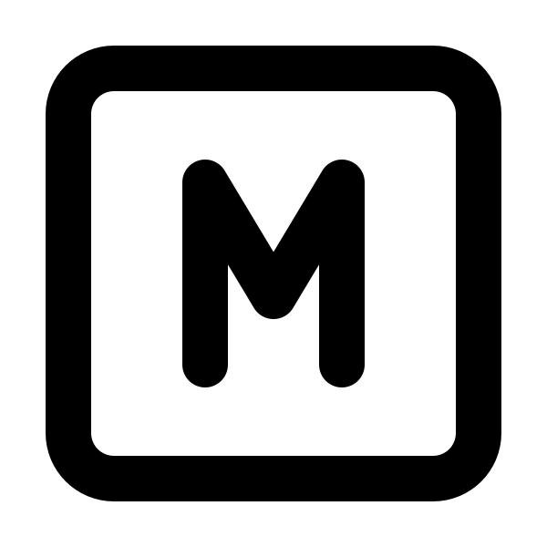 Square Letter M