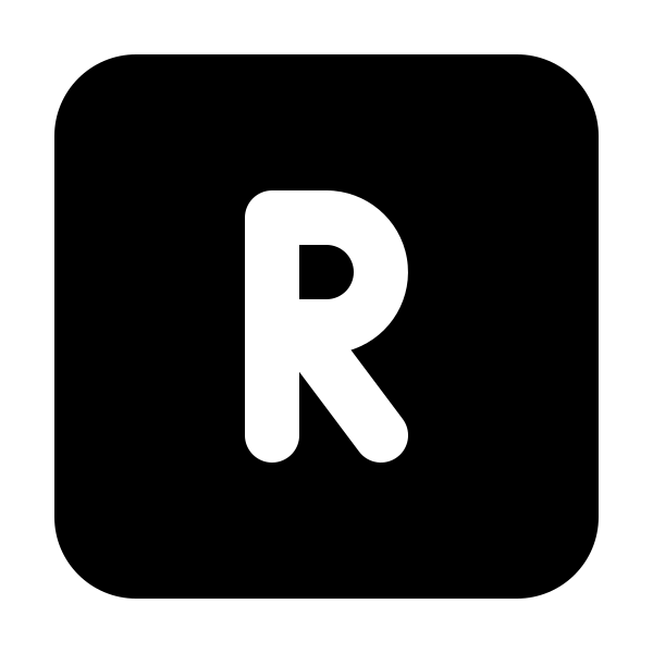 Square Letter R