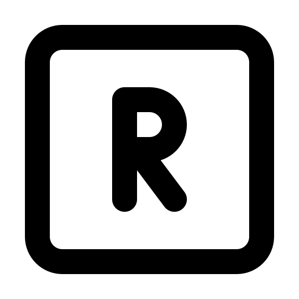 Square Letter R