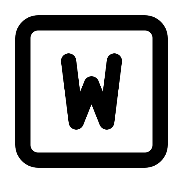 Square Letter W