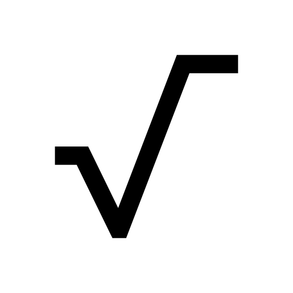 Square Root Alt Solid Vector