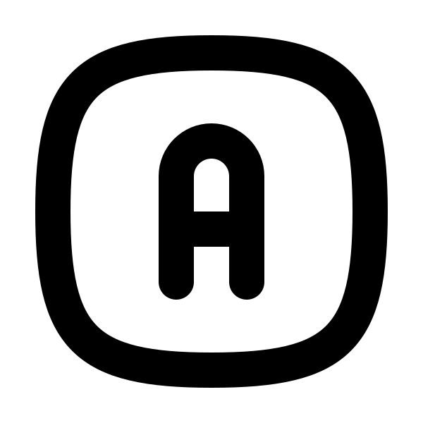 Square Rounded Letter A