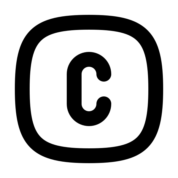 Square Rounded Letter C
