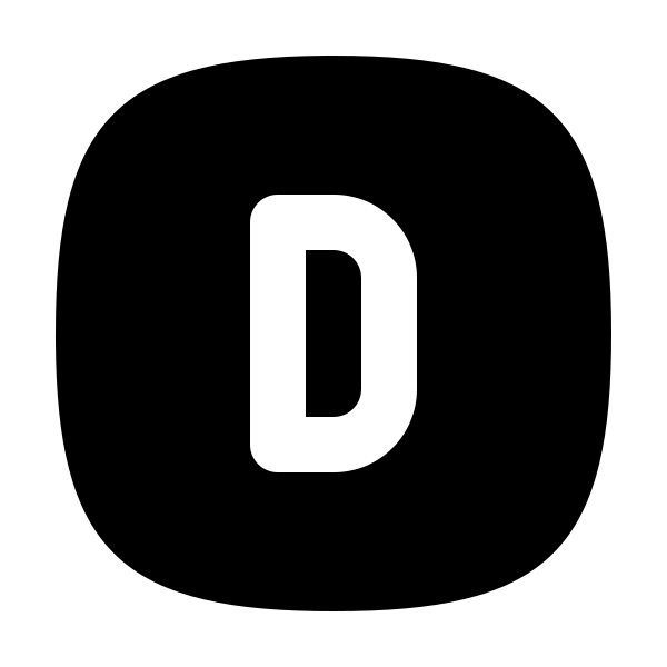 Square Rounded Letter D