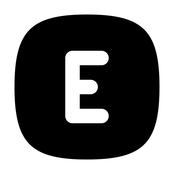 Square Rounded Letter E