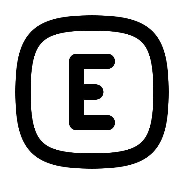 Square Rounded Letter E