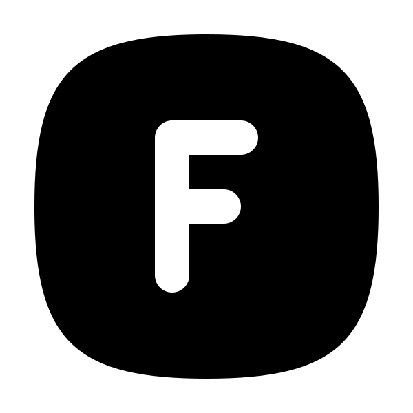 Square Rounded Letter F