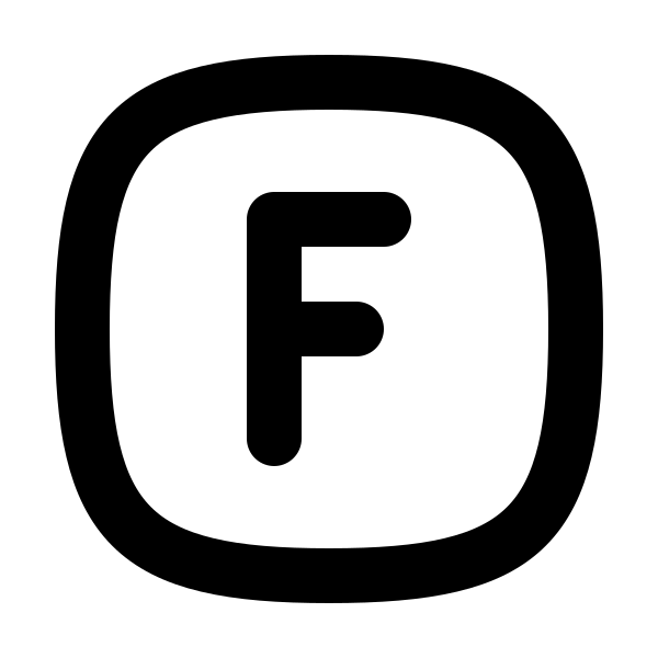 Square Rounded Letter F