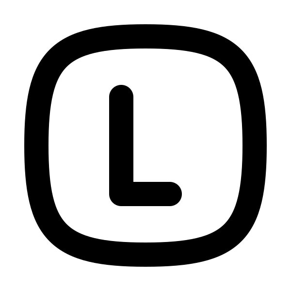 Square Rounded Letter L