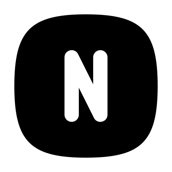 Square Rounded Letter N