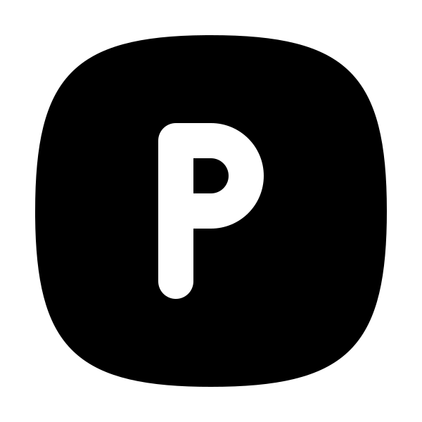Square Rounded Letter P