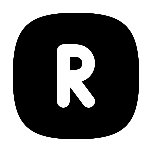 Square Rounded Letter R