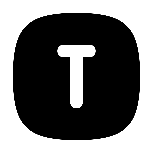 Square Rounded Letter T
