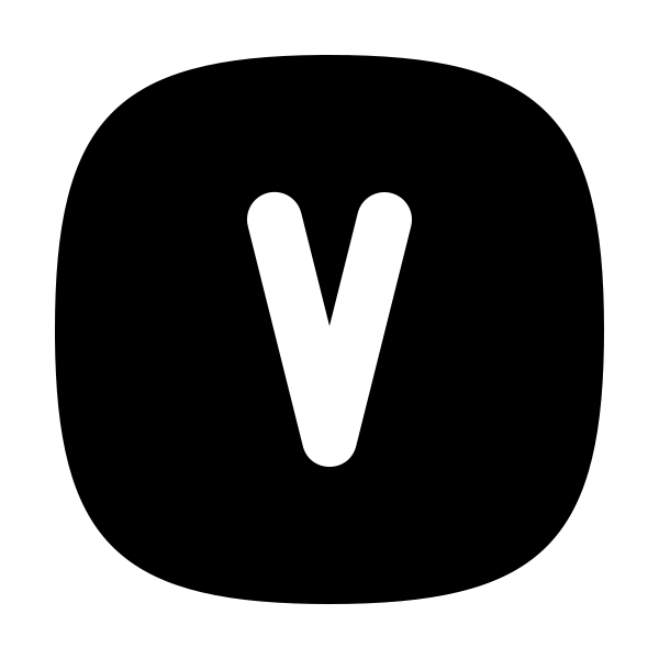 Square Rounded Letter V