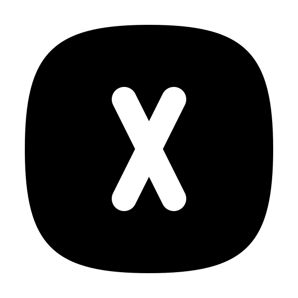 Square Rounded Letter X