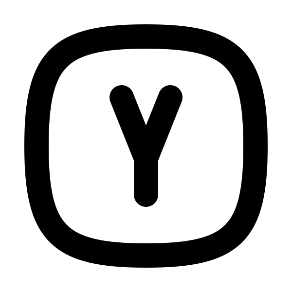 Square Rounded Letter Y