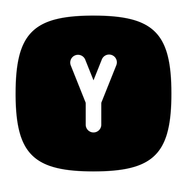 Square Rounded Letter Y