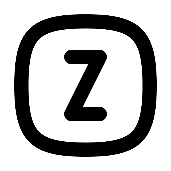 Square Rounded Letter Z