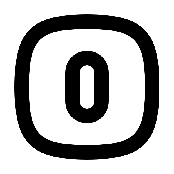 Square Rounded Number 0