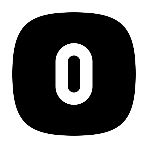 Square Rounded Number 0