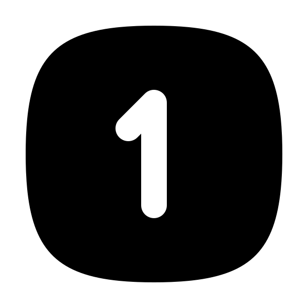 Square Rounded Number 1