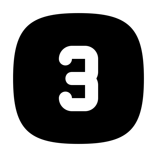 Square Rounded Number 3