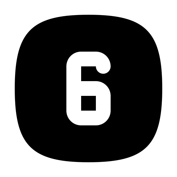 Square Rounded Number 6