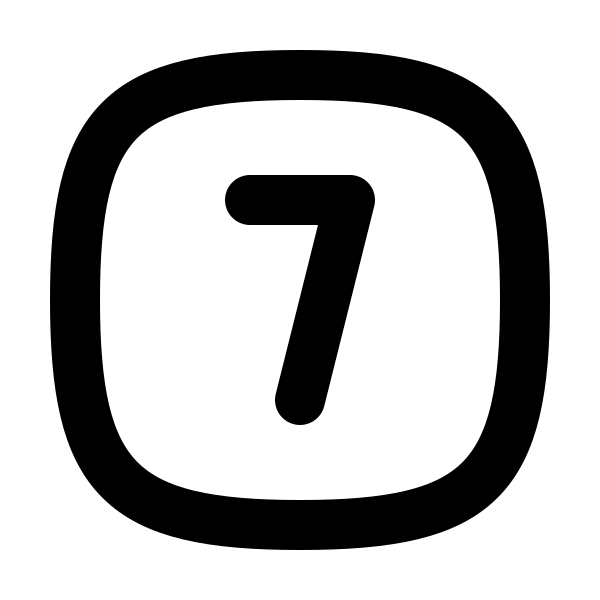 Square Rounded Number 7