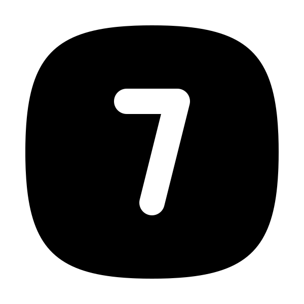 Square Rounded Number 7