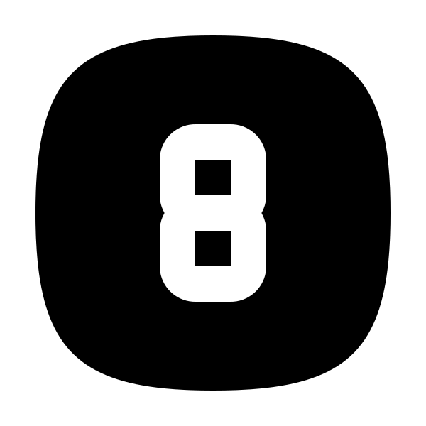 Square Rounded Number 8