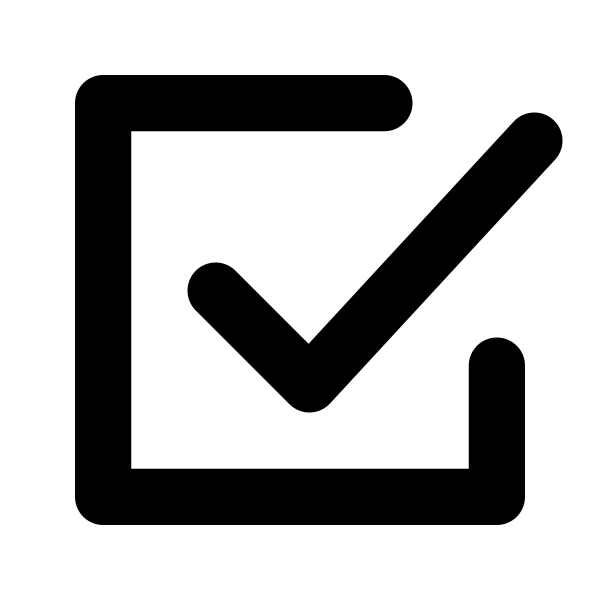 Square Tick Vector