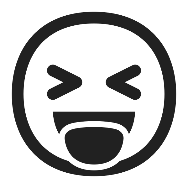 Squinting Face With Tongue High Contrast Vector