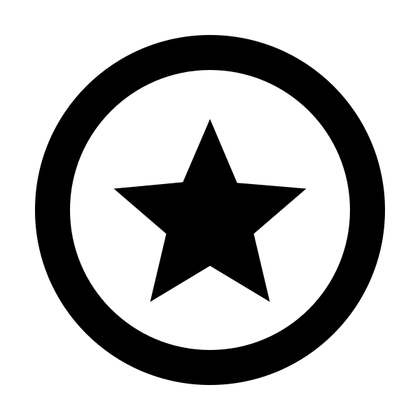 Star Circle Outline