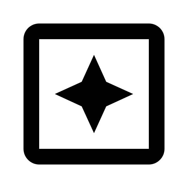 Star Four Points Box Outline
