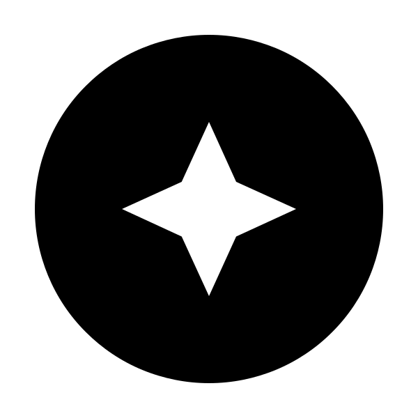 Star Four Points Circle