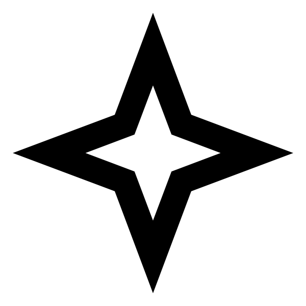 Star Four Points Outline