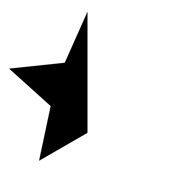 Star Half Vector