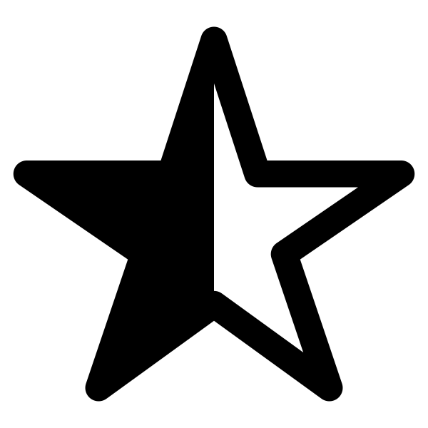 Star Half Outline