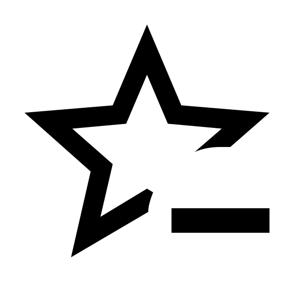 Star Minus Outline
