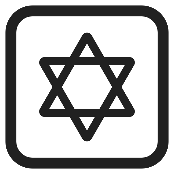 Star Of David High Contrast