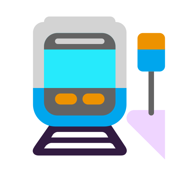 Station Flat Vector