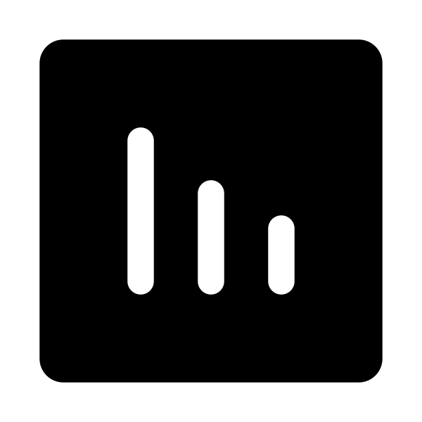 Stats Down Square Vector