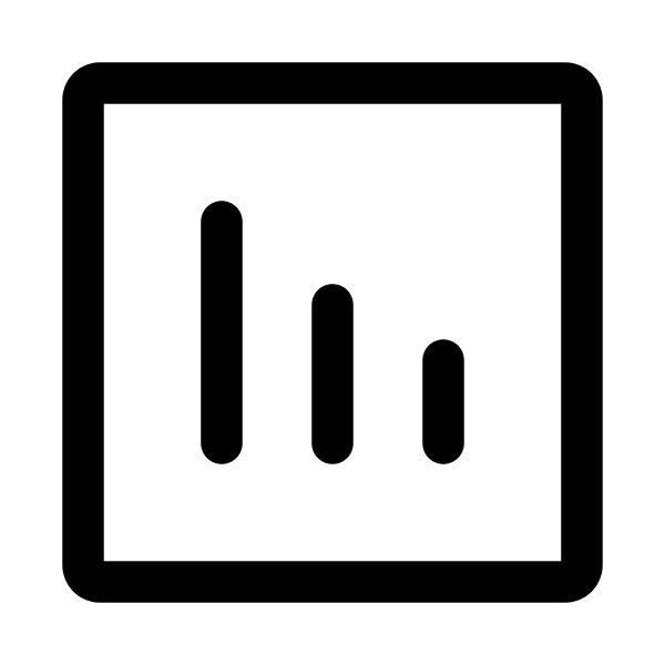 Stats Down Square Vector