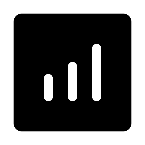 Stats Up Square Vector